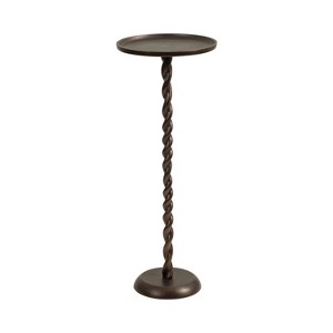 Kate and Laurel Ropa Metal Pedestal Table and Plant Stand - 1 of 4