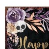 HomeRoots 72" Black Gold And Purple Solid Wood Halloween Halloween Skull Porch Sign - 4 of 4