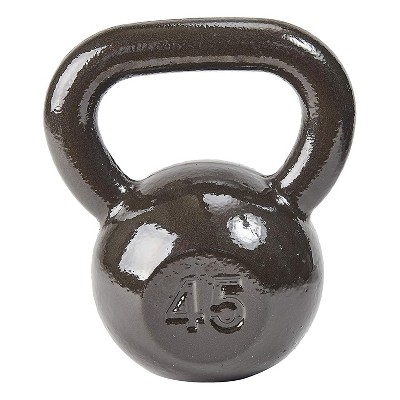 Everyday Essentials 45 Pound Full Body Fitness Exercise Strength Training Free Weight Kettlebell Weight Equipment for Home and Gym Workouts