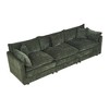 NicBex 112.2 Inch Modern Couch 3-Seater Sofa with 2 Arm Pillows and 3 Throw Pillows for Living Room,Apartment,Bedroom,Green - 2 of 4