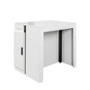 CLIHOME Modern Multifunctional Extendable Dining Table with Outlet, Space Saving Expanding Table with Storage - 3 of 4