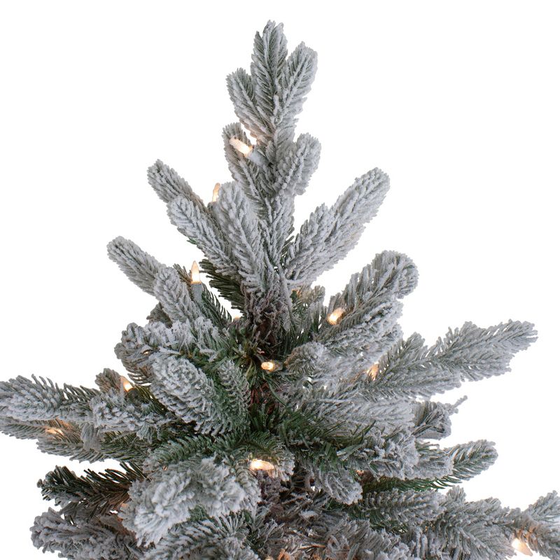 Northlight Real Touch™️ Medium Saratoga Spruce Flocked Artificial Christmas Tree - 6.5' - Clear Lights, 5 of 10