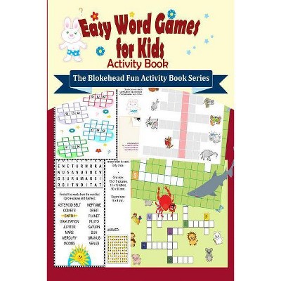 Easy Word Games for Kids Activity Book - Large Print by  The Blokehead (Paperback)