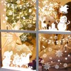 Unique Bargains Christmas Decorations for Windows and Home Christmas Window Clings Party Supplies White 1 Set - 3 of 4