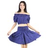 Artyska Women's Polka Dot Off Shoulder Crop Top Short Skirt 2 Piece Set - 4 of 4
