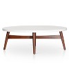 Serena Silverstone Oval Cocktail Table White - Steve Silver - 4 of 4