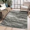 Abstract Rug Large Rugs Neutral Modern Washable Area Rugs Dining Non-Slip Stain Resistant Foldable Thin Rug - 2 of 4