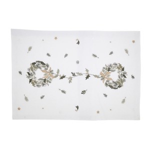 Saro Lifestyle Embroidered Wreath Placemat (Set of 4) - 1 of 4