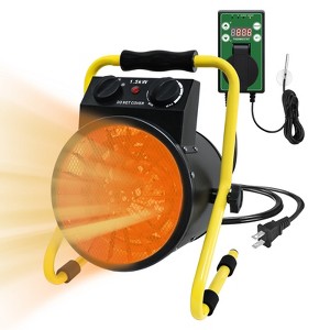 EAGLE PEAK 1500W Indoor Heater with Thermostat, Rapid Warming with Overheat Protection & Radiant Heating - 1 of 4