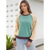ATHLECHIC Women's Oversized Color Block Crew Neck Long Sleeve Pullover Tops Casual Fall Sweatshirt - 2 of 4