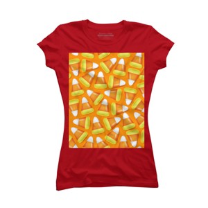 Junior's Design By Humans Halloween Candy Corn By NewburyBoutique T-Shirt - 1 of 3
