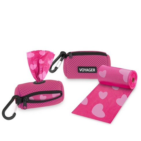 Voyager Dog Waste Bag Dispenser Pouch Mesh Fuchsia Two Pieces Target