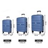 FURNIinspire Bag and Luggage Sets Stylish Hard Shell Suitcase Set 3 Piece Luggage with Spinner Wheels Travel Business, Blue, 18.7"*12.2"*30.51" - 3 of 4