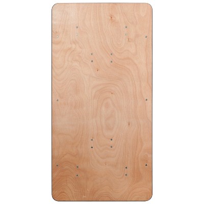 Emma + Oliver 5-Foot Light Wood Rectangular Folding Dining Table