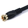 Monoprice Video Cable - 12 Feet - Black | RG6 Quad Shield CL2 Coaxial Cable with F Type Connector - 2 of 4