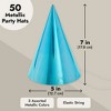 Blue Panda 50 Pack Birthday Party Cone Hats for Kids and Adults, Bulk Set in 5 Colors (Metallic Blue/Green/Gold/Silver/Hot Pink) - 4 of 4