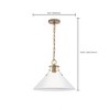 Nuvo Lighting Outpost 1 - Light Pendant in  Matte White/Burnished Brass - 4 of 4