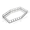 16"x11" Circle Vanity Mirror Tray Silver - Home Details: Steel Bathroom Organizer, Perfume Display - 4 of 4