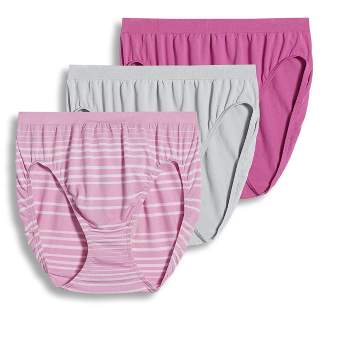 Jockey Women's Comfies Microfiber French Cut - 3 Pack 9 White/pink  Pearl/grey : Target