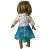 Doll Clothes Superstore Handmade Shades of Blue Dress with Polka Dot Jacket for 18-Inch Girl Dolls - 4 of 4