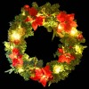 vidaXL Christmas Wreath with LED Lights Green 23.6" PVC - 4 of 4