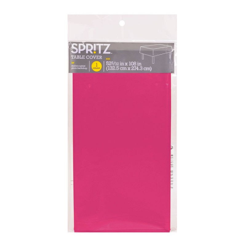 Hot Pink Rectangular Table Cover - Spritz&#8482;, 4 of 7
