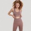 Anna-Kaci Active Women's Seamless Racerback Sports Bra with Ribbed Hem and Scoop Neckline for Medium Support - 4 of 4
