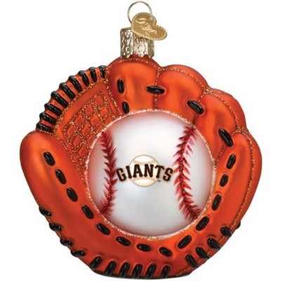 Old World Christmas Blown Glass Ornament for Christmas Tree, San Francisco Giants Baseball Mitt