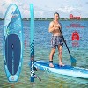 SereneLife Rising Flow Stand-Up Paddleboard SUP - 10'6'' Inflatable Water Paddle-Board with Mobile Phone Case - 2 of 4