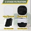 Nispira True HEPA (2) + Carbon Pre Filter Replacement (4) Compatible with Holmes Air Purifier HAPF600 HAPF600D HAPF600D-U2 Filter B - 3 of 4