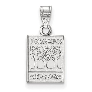 Black Bow Jewelry 14k White Gold Mississippi Rebels NCAA Small Pendant - 1 of 3