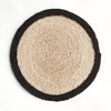Plum & Post Jute Coil Round Placemats, Set of 8 - Natural/Black Jute - 2 of 4