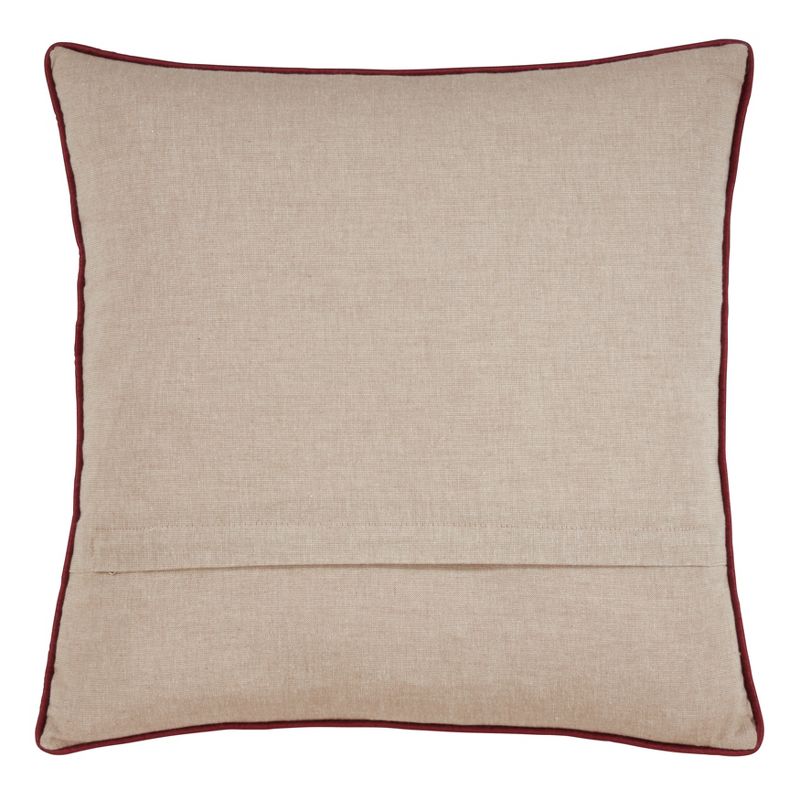 Saro Lifestyle Merry Christmas Pillow - Down Filled, 18" Square, Natural, 2 of 3