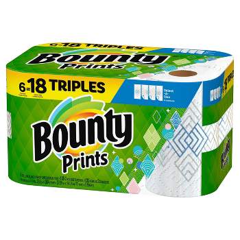 Bounty Prints Select-A-Size Paper Towels - 6 Triple Rolls