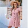 Women's Striped Button-Down Ruffle Sleeve Dress - Cupshe - 4 of 4