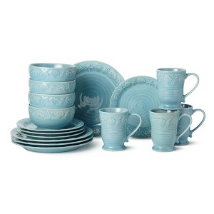 Certified International Coastline Blue 16pc Dinnerware Set : Target