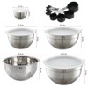 DOMETOUR 23Pcs Stainless Steel Mixing Bowls with Lids Set, Measuring Cups and Spoons, Home Refrigerator and Kitchen Food Storage Organizers - 4 of 4