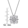 Guili Elegant Sterling Silver White Gold Plated Cubic Zirconia Snowflake Cluster Pendant Necklace Ð Timeless Jewelry with a Winter-Inspired Design - 2 of 3