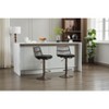 PAGED Swivel Counter and Bar Stools,Counter Stools with Adjustable Seat Height,Barstools with Cushion for Dining Room,Set of 2 - 4 of 4