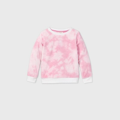 light pink sherpa pullover