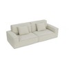 Whisen 106.3" Large Modular Sofa - Striped Fabric, Modern Style, Comfortable, Vacuum Compression, Full Sponge, High Rebound, Straight - 4 of 4