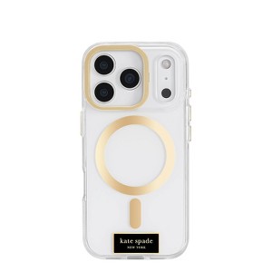 Kate Spade Apple iPhone 17 Pro Magsafe Phone Case - with Stand Gold - 1 of 4