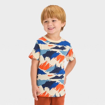 Toddler Boys' Short Sleeve Favorite Mountain T-shirt - Cat & Jack™ Off ...