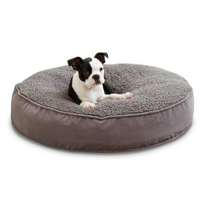 Kensington Garden Scout Deluxe Faux Shearling Round Pillow Dog Bed - 1 of 4