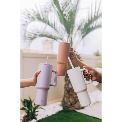 Simple Modern Trek 40oz Stainless Steel Lidded Tumbler Almond Birch