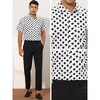Lars Amadeus Men's Summer Polka Dots Short Sleeves Button Down Dress Shirts - 4 of 4