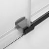 Serene Valley 56 x 74 Inch Big Roller Frameless Sliding Stainless Steel Shower Door with Superclear 3/8 Inch Tempered Glass, Matte Black - 4 of 4