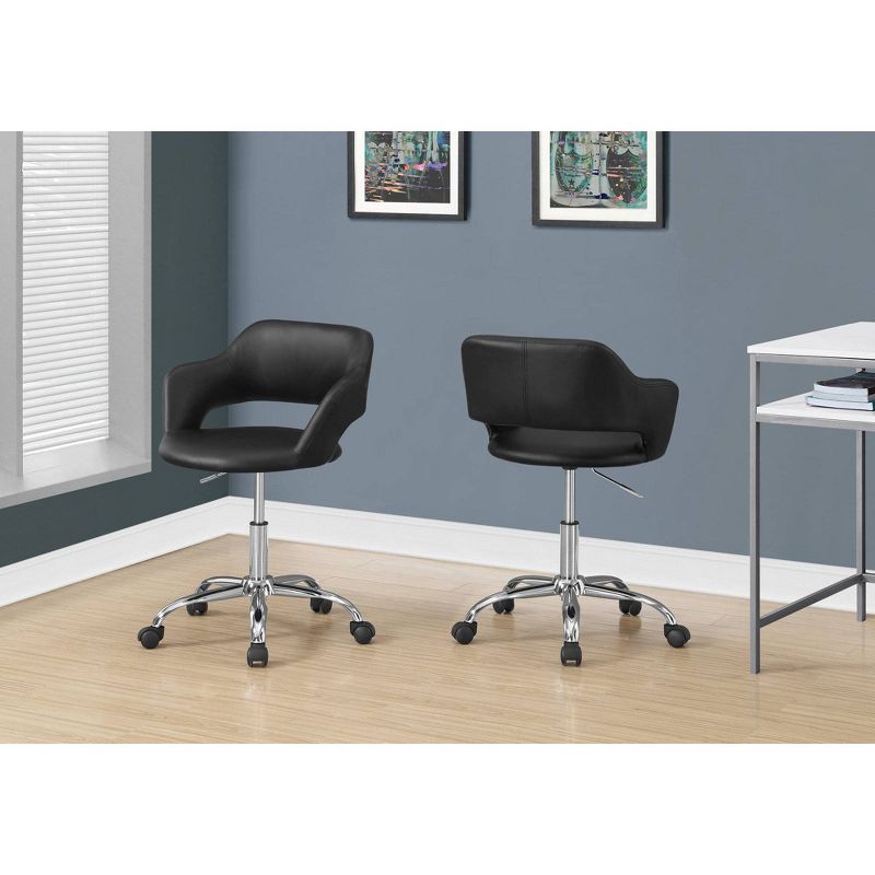Office Chair Chrome Metal Hydraulic Lift Base - EveryRoom, 3 of 7