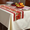 Unique Bargains Christmas Table Runner Polyester Red Beige Yellow Green 71x14 Inch 1 Pc - 2 of 4