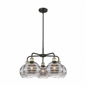 Rochester - 5 Light Stem Hung Chandelier In Industrial Style-15.38 Inches Tall and 26 Inches Wide - 1 of 1